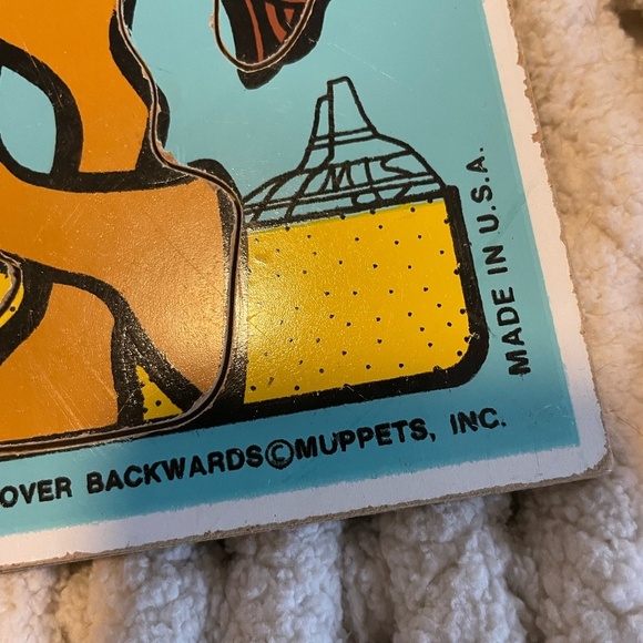 VINTAGE 1976 PLAYSKOOL GROVER BACKWARDS MUPPETS INC HARD PUZZLE MADE IN THE USA - Picture 4 of 5